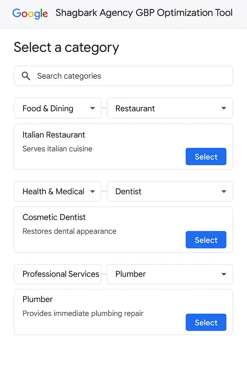 gbp_category_hierarchy_interface_shagbark_agency